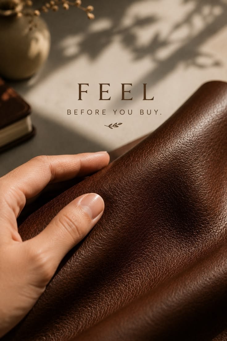 Feel the leather before you buy